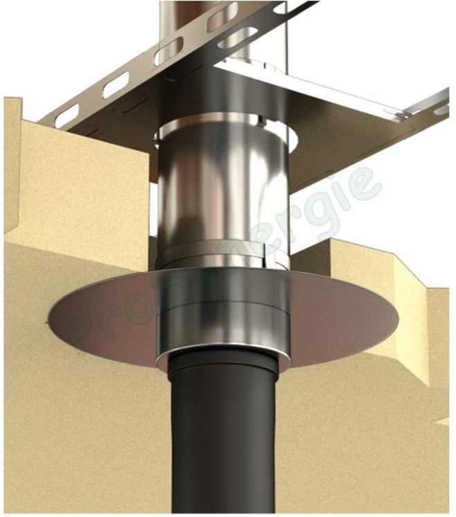 Tubage De Finition Faisant Raccord Entre Double Et Simple Paroi