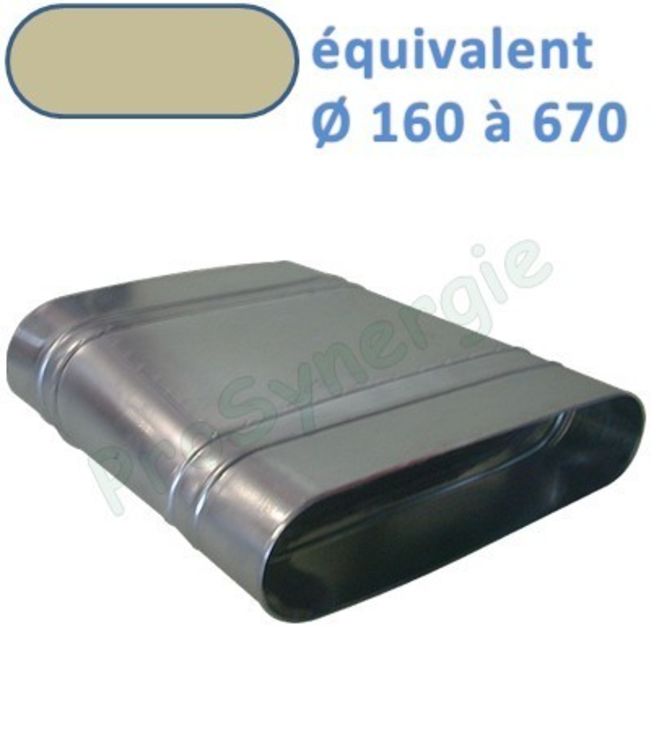 RCO - Réduction Concentrique Galva Oblong - Hauteur 320 mm - Largeur 620 mm Vers Hauteur 215 mm - Largeur 675 mm