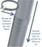 Tuyau de poêle coulissant (dans autre tuyau +bague blocage) de 6 à 36cm utile acier 0,7mm émaillé blanc Ø 125 à 153mm