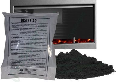 BISTRE A9 Produit d'entretien de cheminée Bois/Charbon - Pot de 1kg