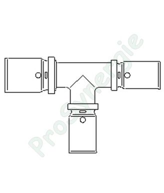Raccord multicouche à sertir té réduit