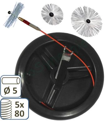 Kit de ramonage - RIBITECH - 5 m - diamètre 80 mm - canne flexible
