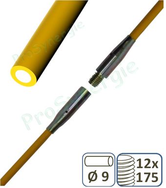 RUECAB - Kit de ramonage pour poêle à pellets Ø80mm 3m,kit de ramonage  flexible,canne fibre de verre avec filetage M12 X 1,75MM 167 - Cdiscount  Bricolage
