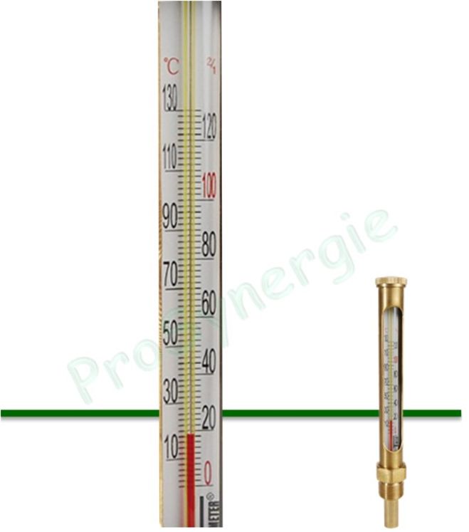 Verre seul pour Thermomètre Vertical Rond droit