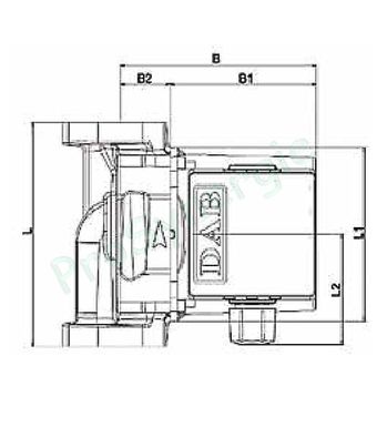 Circulateur chauffage domestique VB - Bride Ovale Hauteur 120mm - Débit  jusqu´à 3.9m3/h