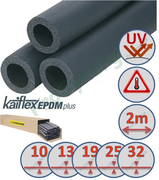 Manchon isolant EPDM (Anti UV - Haute T°) Manchon Isolant Kaiflex EPDM plus - Epaisseur 10 à 40mm - Øint. 10 à 89mm