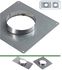 Plaque d´étanchéité Inox carrée - 350 X 350 mm - Ø 125 mm (flexible 125/131 mm)