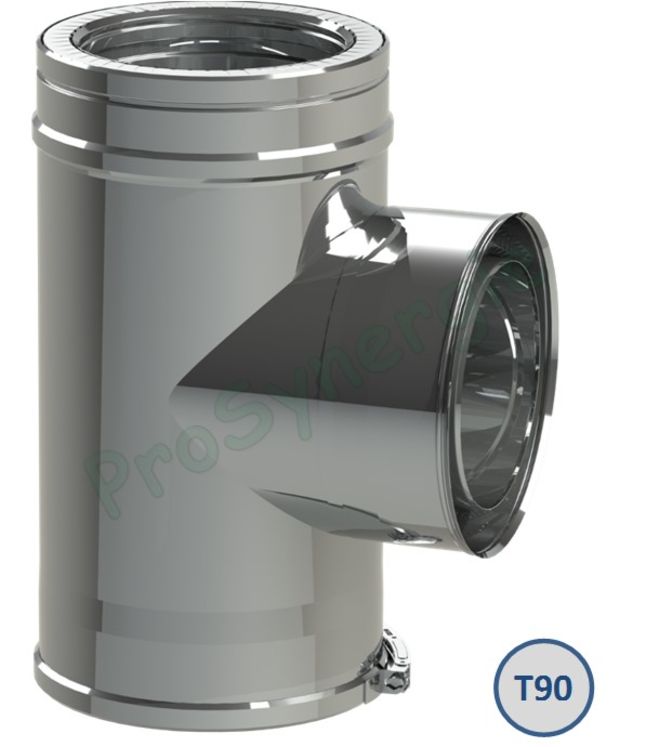 Té 90° Isolé Duoten Int./Ext. = Inox 316 / 304 - Ø 130 à 250 mm