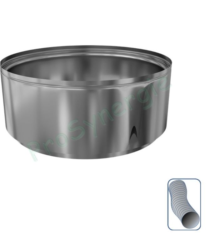 Embout de finition Inox pour flexible Ø 130/138 mm