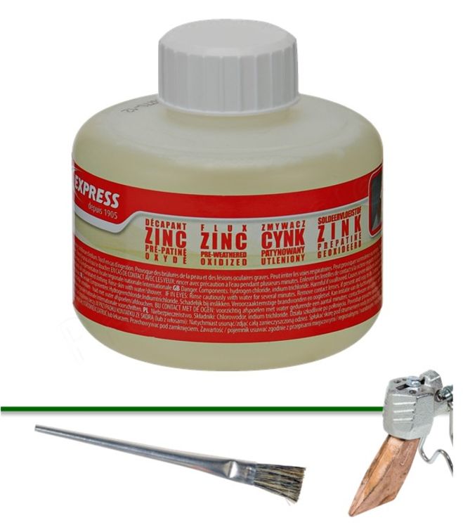 Flux décapant pour zinc pré-patiné - flacon 250 ml