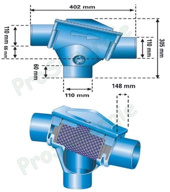 Porte filtre à eau 93/4 - 26/34F + cartouche filtre sédiment 20µm -  Adoucisseur Eau