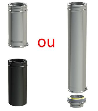 Kit Base Noir cheminée intérieure Isolé diam. 200/250 mm