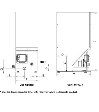 Réservoir acier pour 300kg de granulés (livré en option