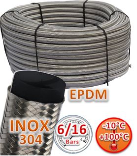 Flexible chauffage EPDM tresse textile - A.Maniplomb caracteristiques_189  DN15/50M /10 bars