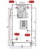 Chaudière bois (bûches 50 cm) à gazéification (combustion inversée) classe 5 LCG 32 kW, (haut rendement 93 %) HxLxP= 1468x590x1188mm Contrôleur de combustion + extracteur de fumée et raccordement Ø150mm