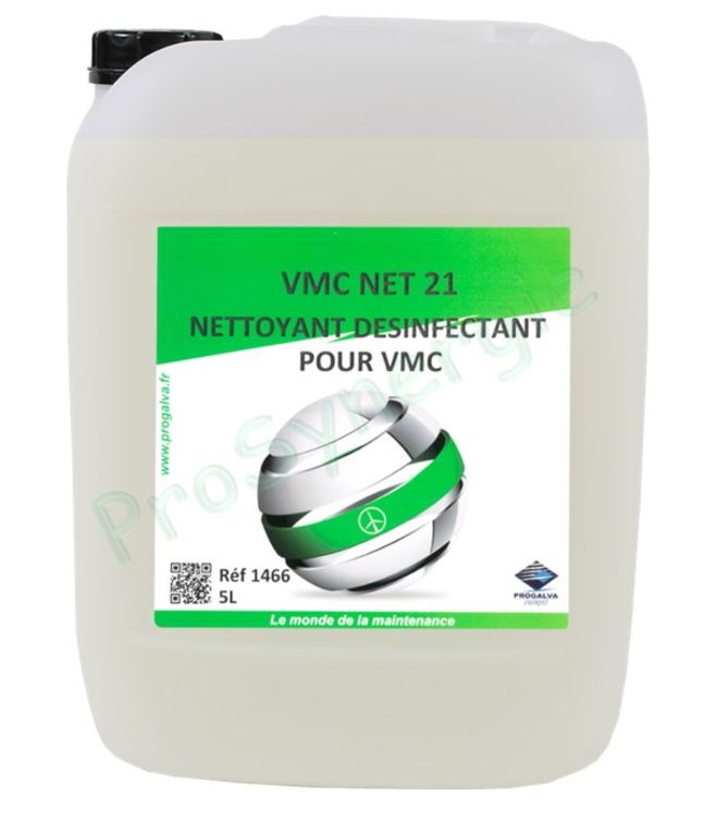 VMC NET 21 - Nettoyant Désinfectant pour VMC et Climatisation - Bidon de 5 litres