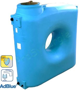 Réservoir récupérateur d'eau de pluie 500 litres - Cuve polyéthylène  aérienne verte - Horizontal