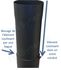 Tuyau de poêle coulissant (dans autre tuyau +bague blocage) acier 0,7mm émaillé noir mat Ø 130mm longueur 50cm (de 6 à 36cm utile)