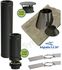 Kit S/Rampant - Conduit cheminée Isolé (Duoten) hauteur utile 1,4 mètres Int./Ext. = Inox 304 / (I 304 ou Galva) laqué noir (RAL9005) - Øint/ext 130/180mm