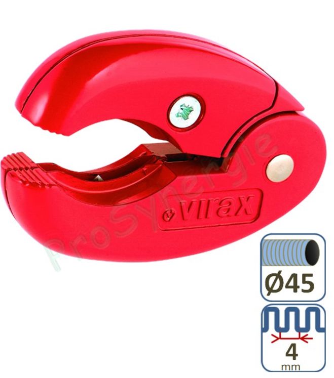 Coupe-gaine Virax Ø 45 mm - au pas de 4,0 mm (modèle rouge)