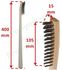 Brosse radiateur acier - Longueur 400 mm - Brosse 105 x 15 mm