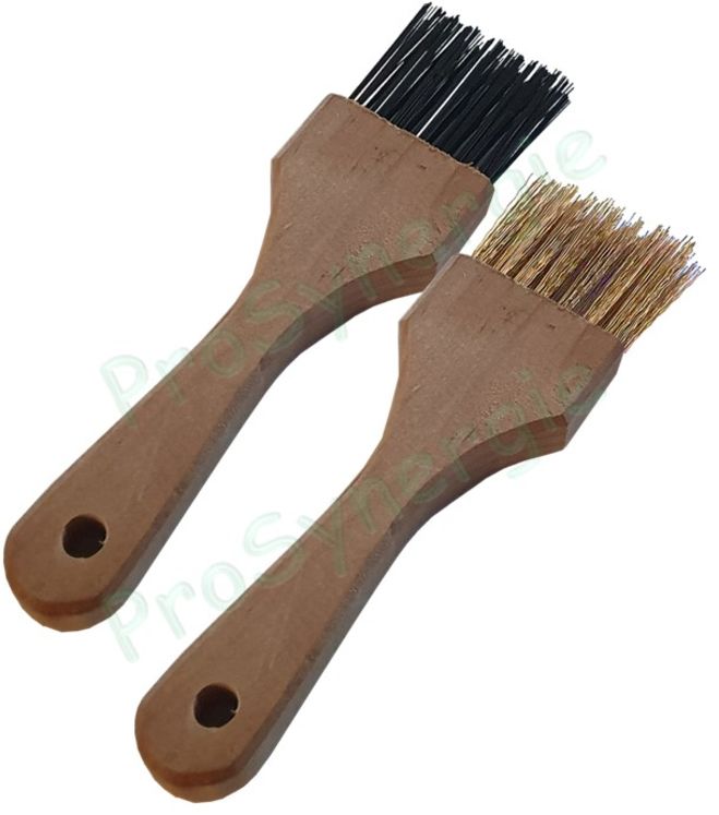 Pinceau Queue de Morue acier ou laiton - Longueur 180 mm - Brosse 40 x 10 mm