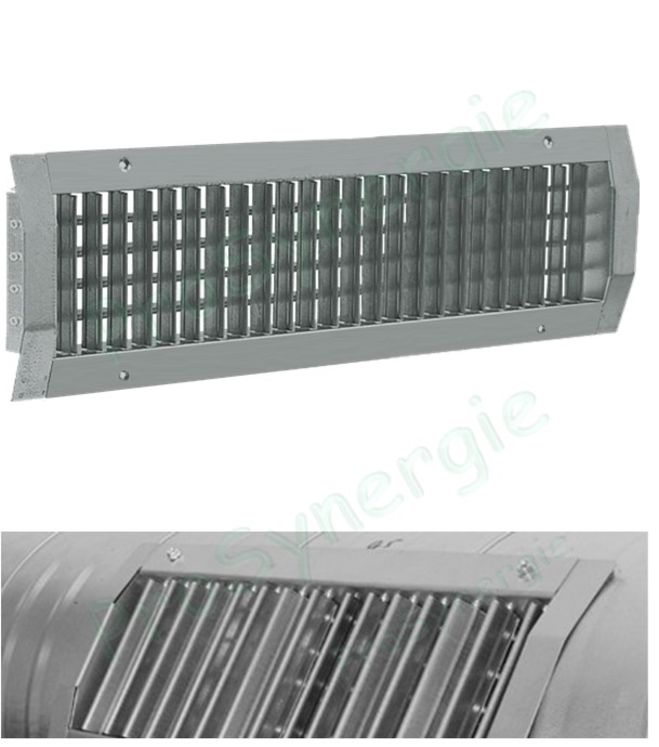 GCDD - Grille de diffusion d'air double déflexion acier galva ou peint pour conduits circulaires