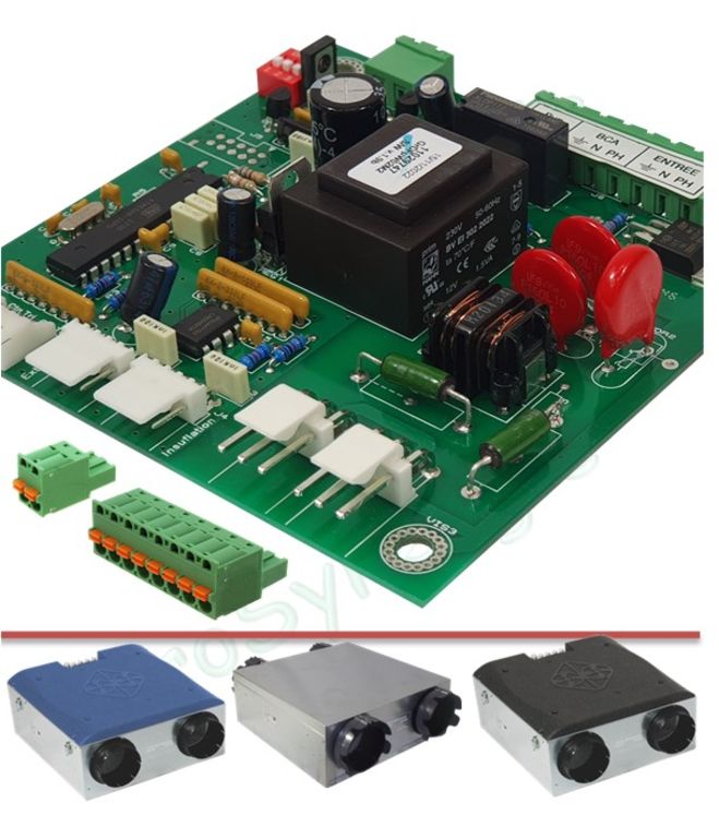 Carte électronique pour VMC Dee Fly ou Modulo hygro Aldes (microwatt autoréglable ou hygroréglable)