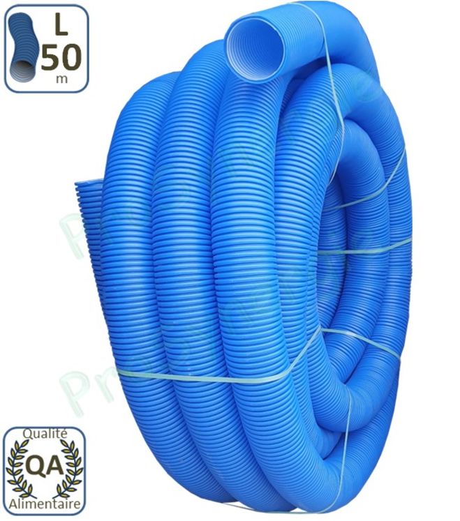 Geoth'Air - Echangeur puits canadien anti-statique 50 mètres Ø200mm (Øint. 171mm) CR6 (rigidité annulaire kN/m2) paroi int. lisse qualité alimentaire