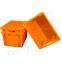 Bac plastique de rangement empilable ou emboîtable 30 ou 54L avec couvercle - Orange