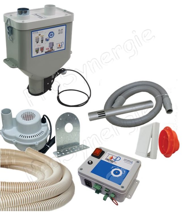 Kit Fire Pod Eco Insert - Transfert pneumatique (granulé / pellet) tube suceur, aspirateur, doseur, contrôleur