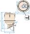 Dispenser - Doseur automatique à clapet (livraison gravitaire) transfert pneumatique de granulés dimensions ØxH = 281x381 mm 5,2 litres raccordement Ø 50 mm