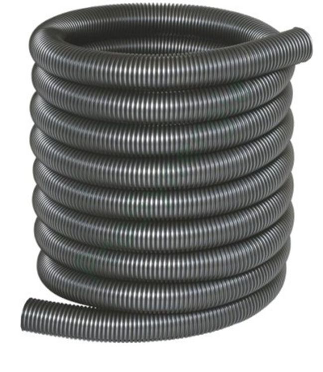 Mètre (coupe) de Tube Flexible spiralé anti-écrasement pour Aspirateur (Couronne 30m) - Ø 50 mm (Øint./ext. 50/61mm)